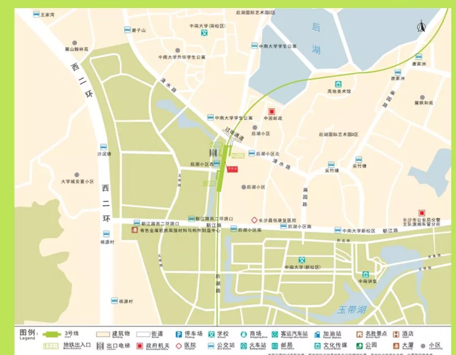 一,2出口  地标:后湖小区,后湖路,清水路,后湖国际艺术园  公交线路