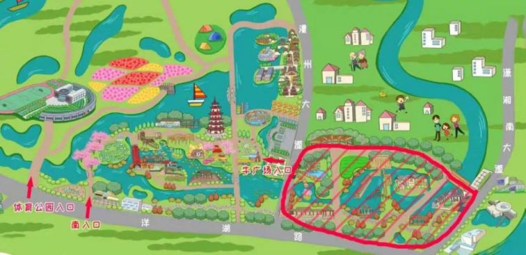 2020年11月16日起洋湖湿地公园一期闭园5个月(附具体位置图)