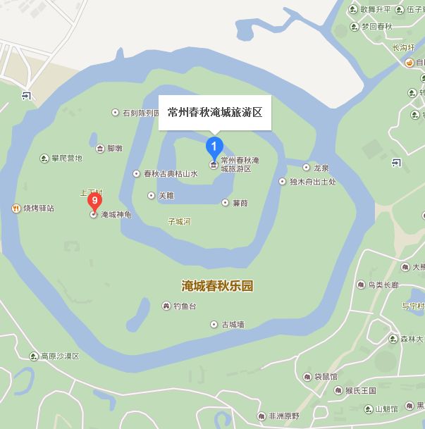 常州淹城地图