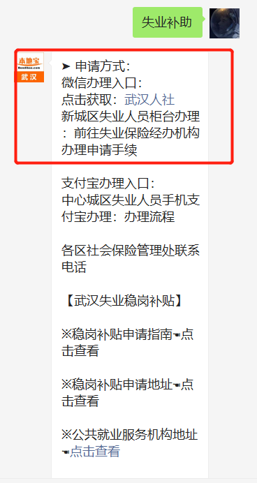 武汉失业补助金在哪申请(微信 支付宝 窗口)