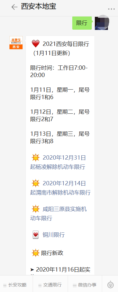 查看2021西安,咸阳限行最新动态,第一时间获取限行最新消息,限号方式