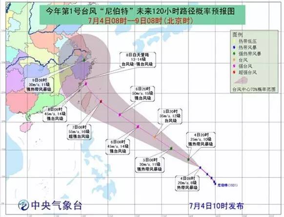 2016第一号台风尼伯特要来了(附路线图)