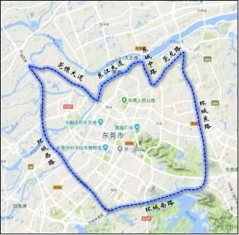 2020东莞城区货车限行路段地图