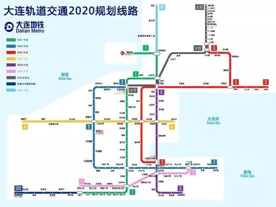 2020年大连地铁规划图- 本地宝
