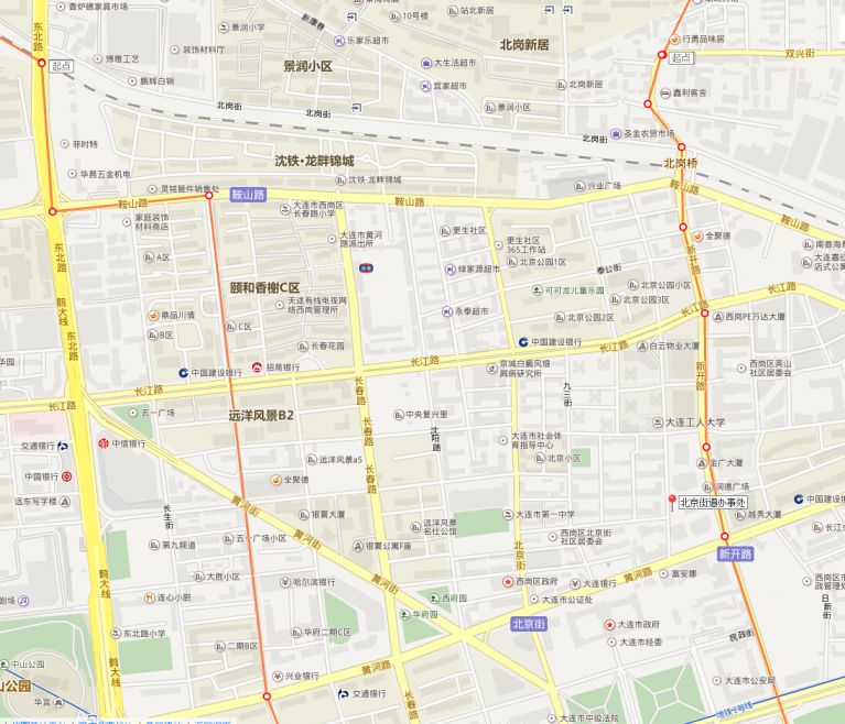西岗区北京街道地图全图高清版图片
