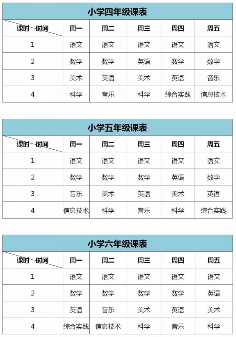 大连教育数字课堂课程表