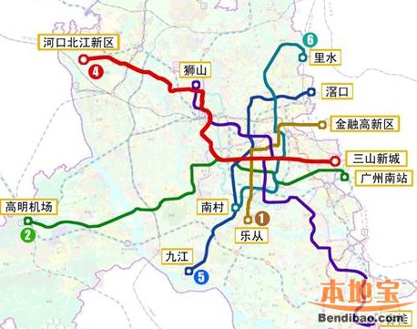 佛山地铁四号线线路图