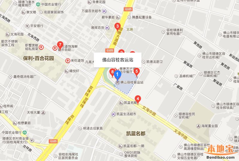容桂客运站地图