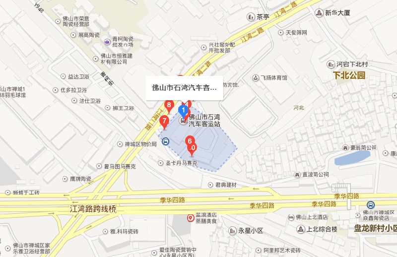 佛山石湾客运站地图