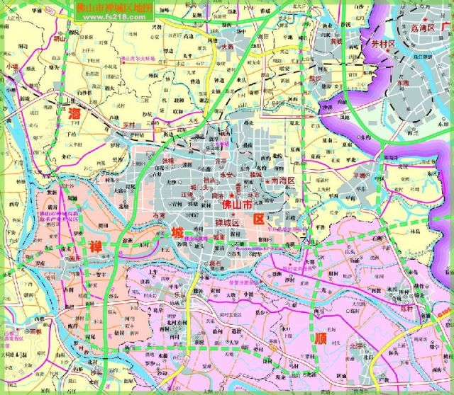 佛山禅城区地图全图高清版