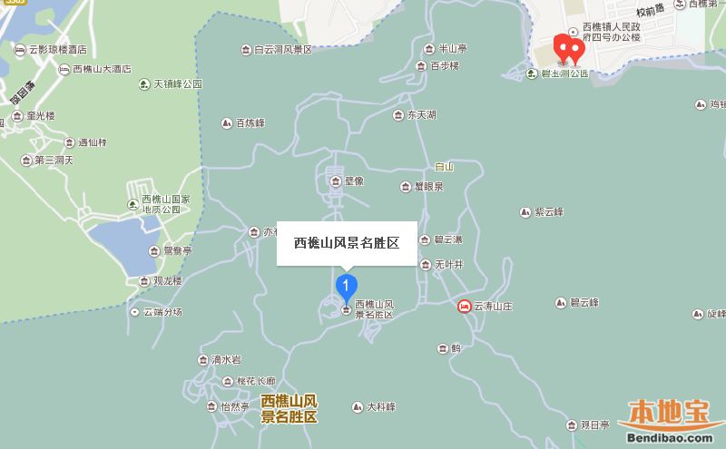 佛山西樵山地图