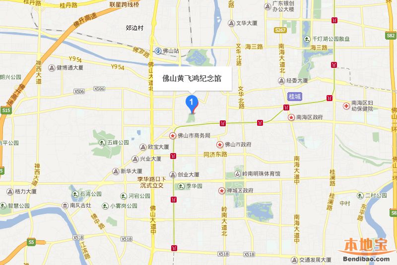 黄飞鸿纪念馆地图