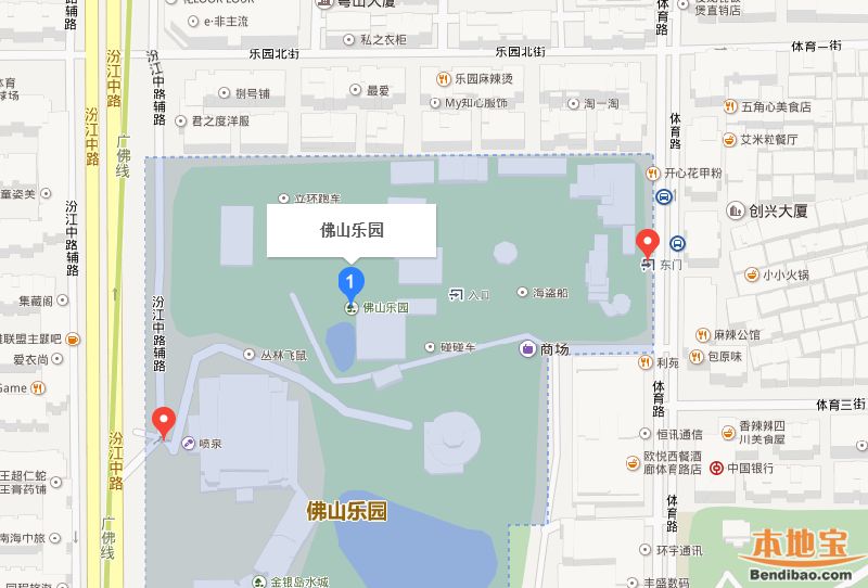 佛山乐园地图
