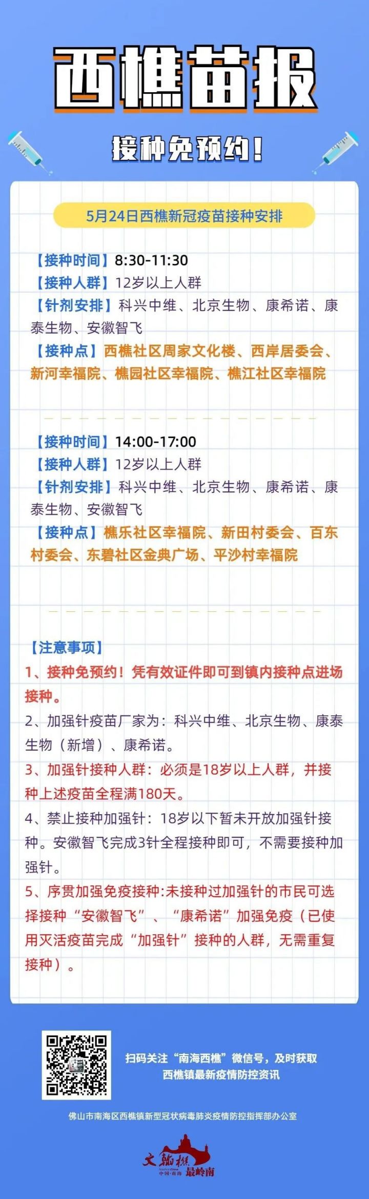 2022年南海西樵新冠疫苗供应情况(持续更新)