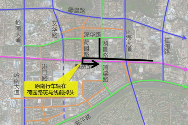 佛山魁奇路(湖景路口)交通管制 附绕行方案