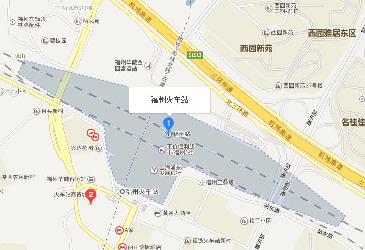 福州火车站地图