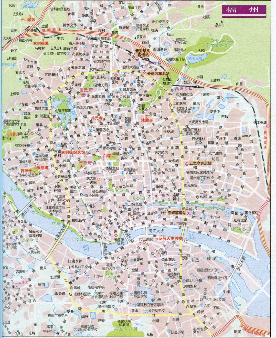 福州地图全图高清版- 福州本地宝