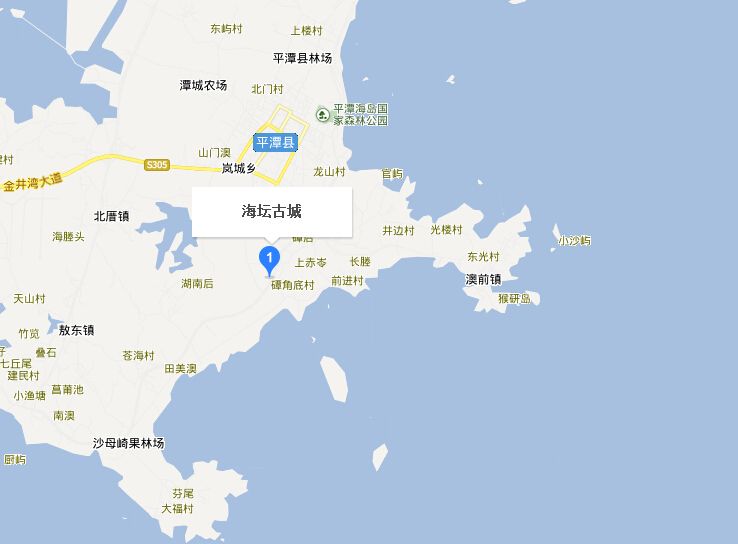 福州海坛古城地图图片