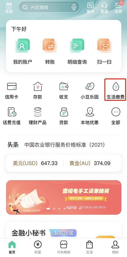 福建居民医保农业银行app缴费流程