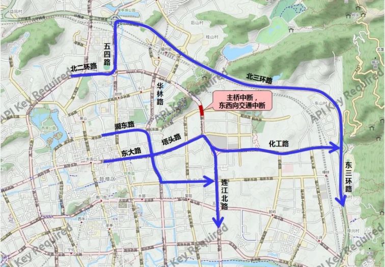 鹤林高架桥拆除重建施工期间实行临时交通管制通告