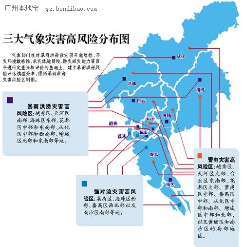 广州最易发洪水区域一览 广州气象灾害防治区划分