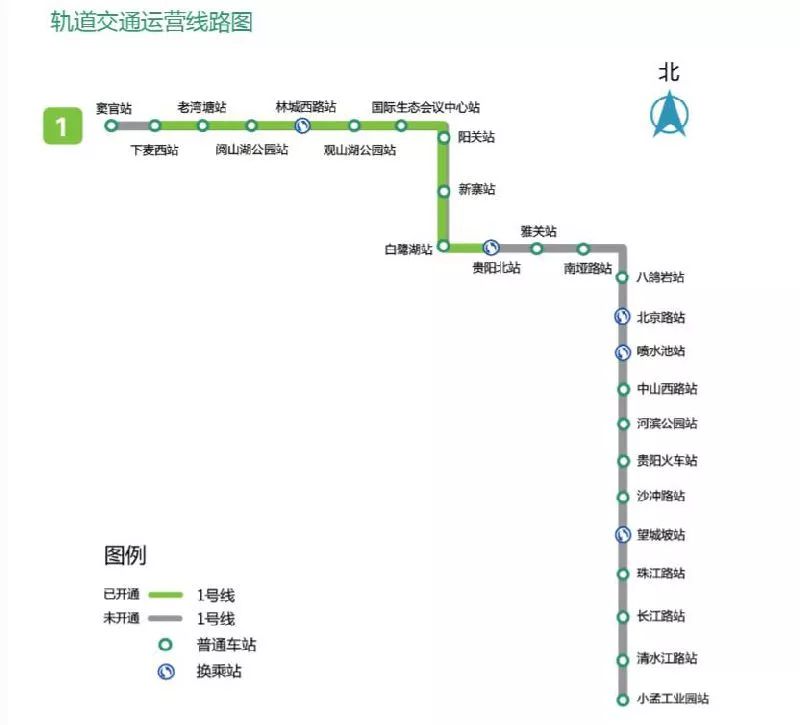 贵阳市地铁1号线站点