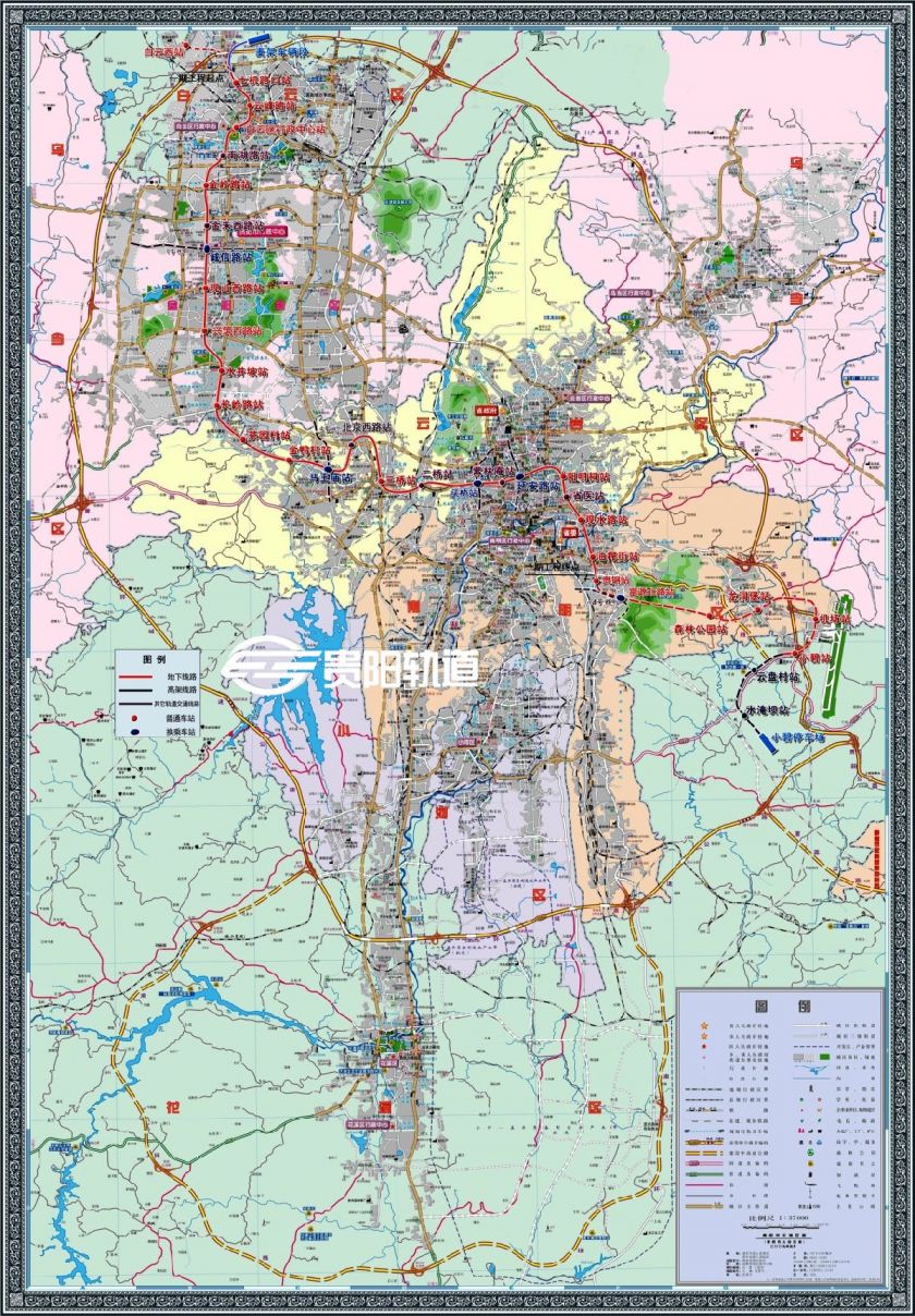 贵阳地铁2号线站点地图位置说明