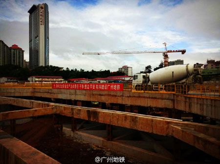 2016年7月广州地铁21号线最新进度:土建完成