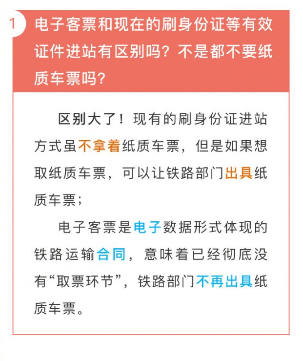 铁路电子客票和刷身份证进站有区别吗？