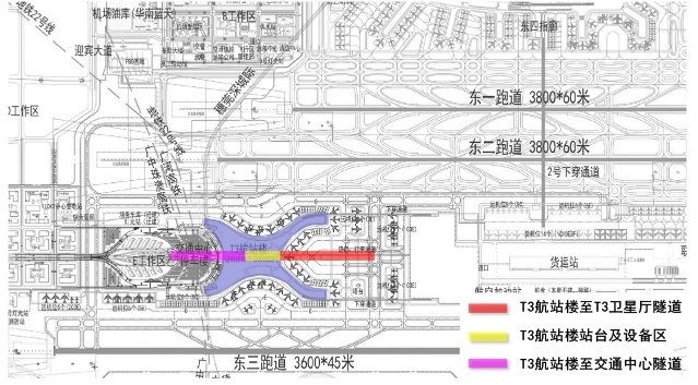 2020广州白云机场4条捷运系统规划图一览