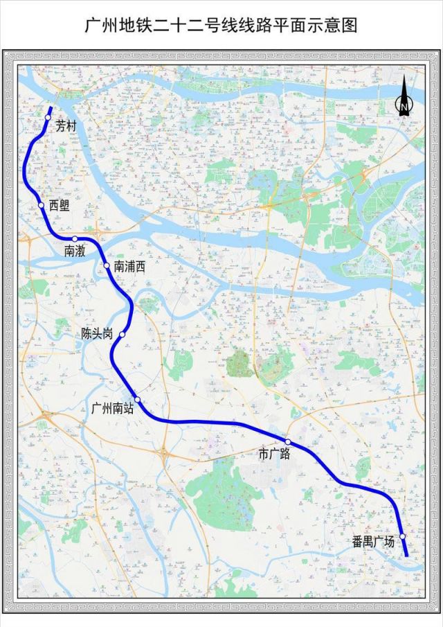 广州地铁22号线后通段进度情况（2023年4月）