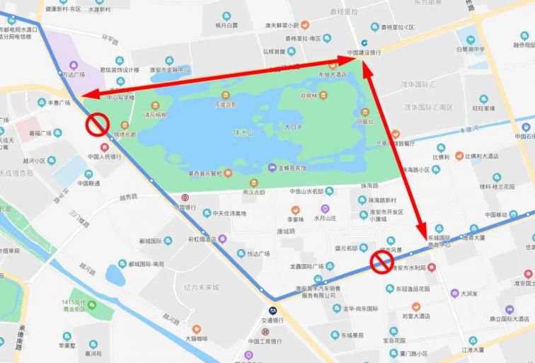 2021淮安马拉松比赛期间公交线路调整一览