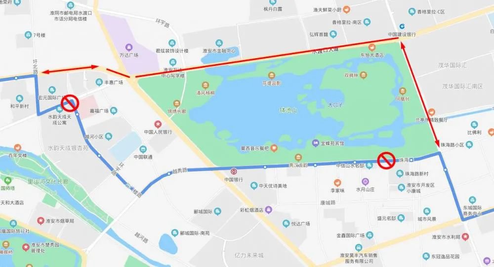 2021淮安马拉松比赛期间公交线路调整一览