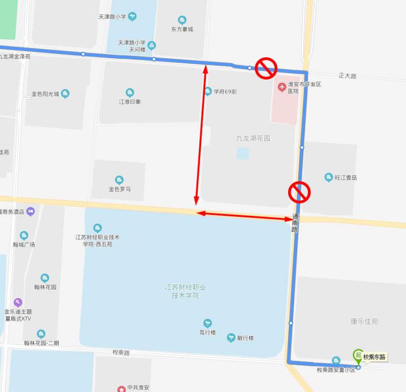 2021淮安马拉松比赛期间公交线路调整一览