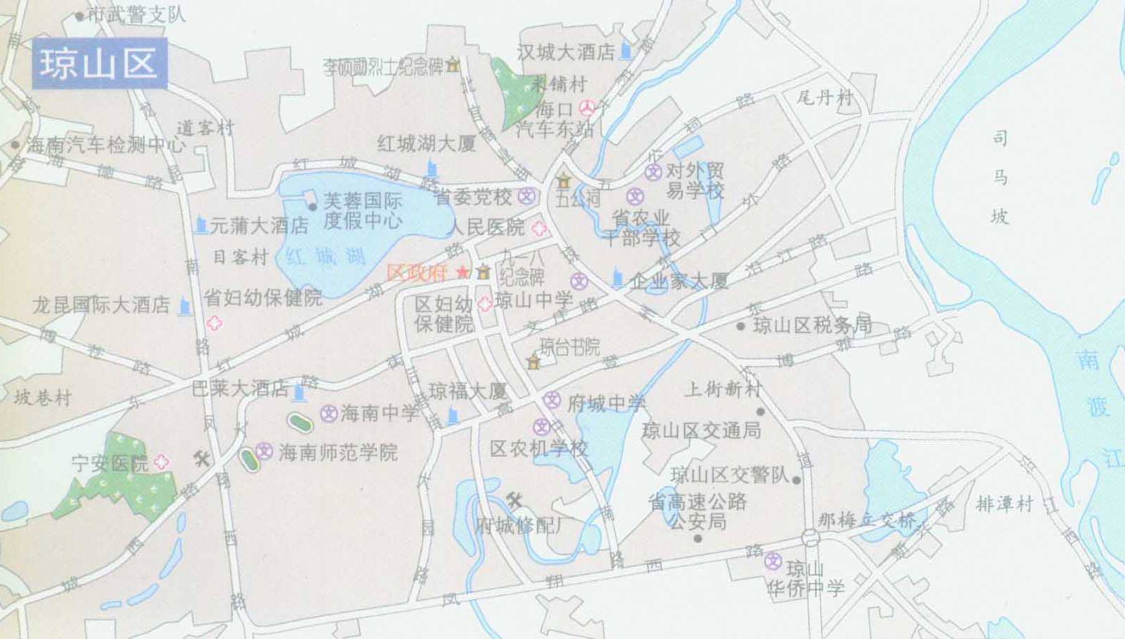 海口琼山区地图全图高清版