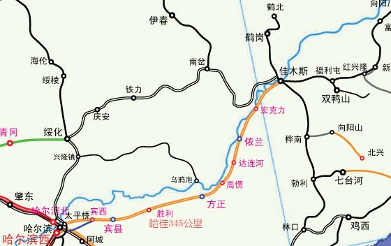 哈佳快速铁路的线路走向