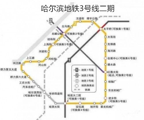 哈尔滨地铁规划图一览