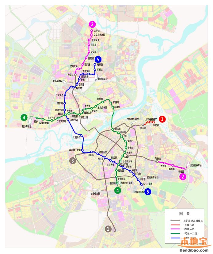 哈尔滨市城市轨道交通二期建设规划(线路图+站点)- 哈尔滨本地宝