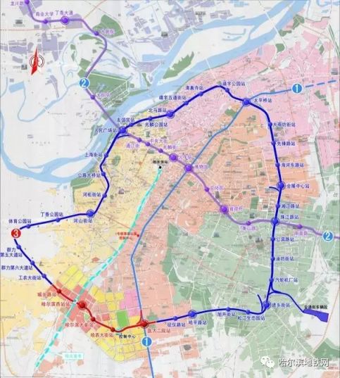 哈尔滨地铁3号线建设概况（已开通站点、建设中站点）