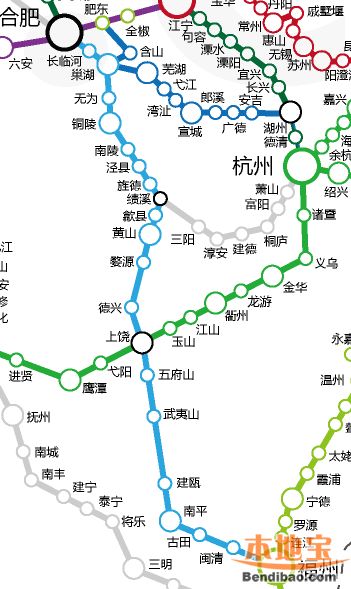 合福高铁线路图