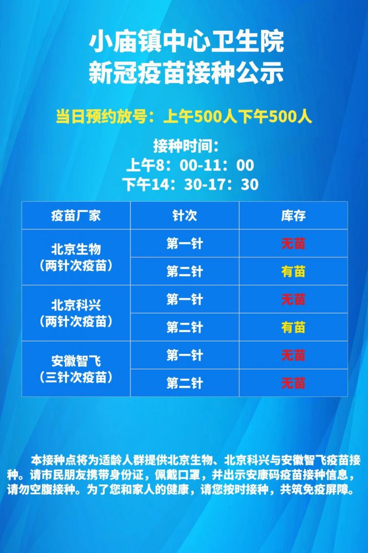 蜀山区6月23日新冠疫苗接种点疫苗接种通告