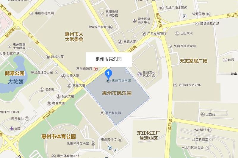 惠州市民乐园地图