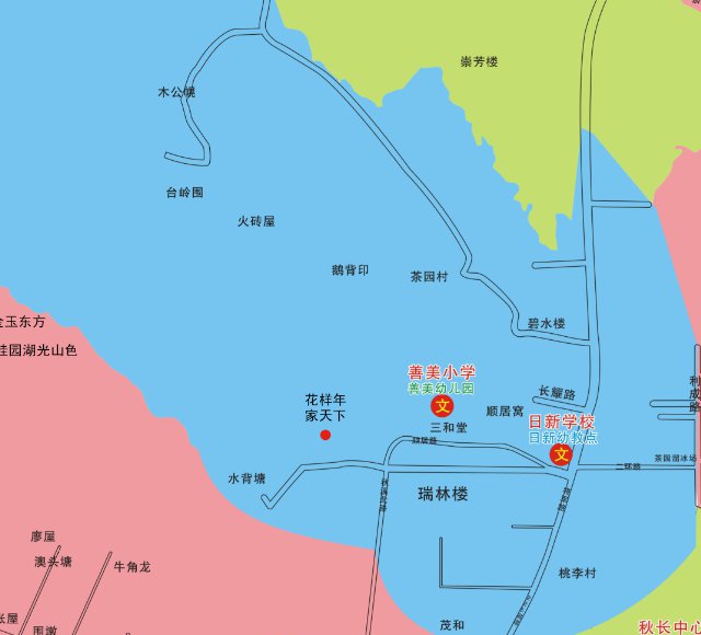 2020年惠阳区秋长街道公办小学招生学区划分分布图