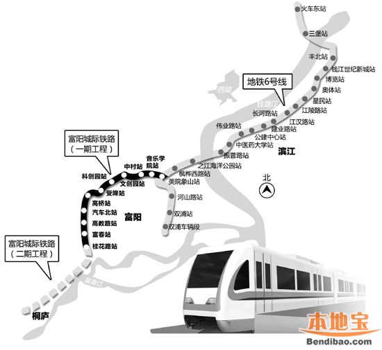 杭富城际铁路线路走向- 杭州本地宝