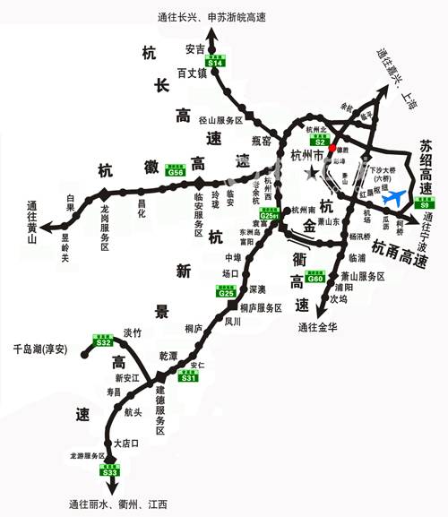 杭州高速公路地图