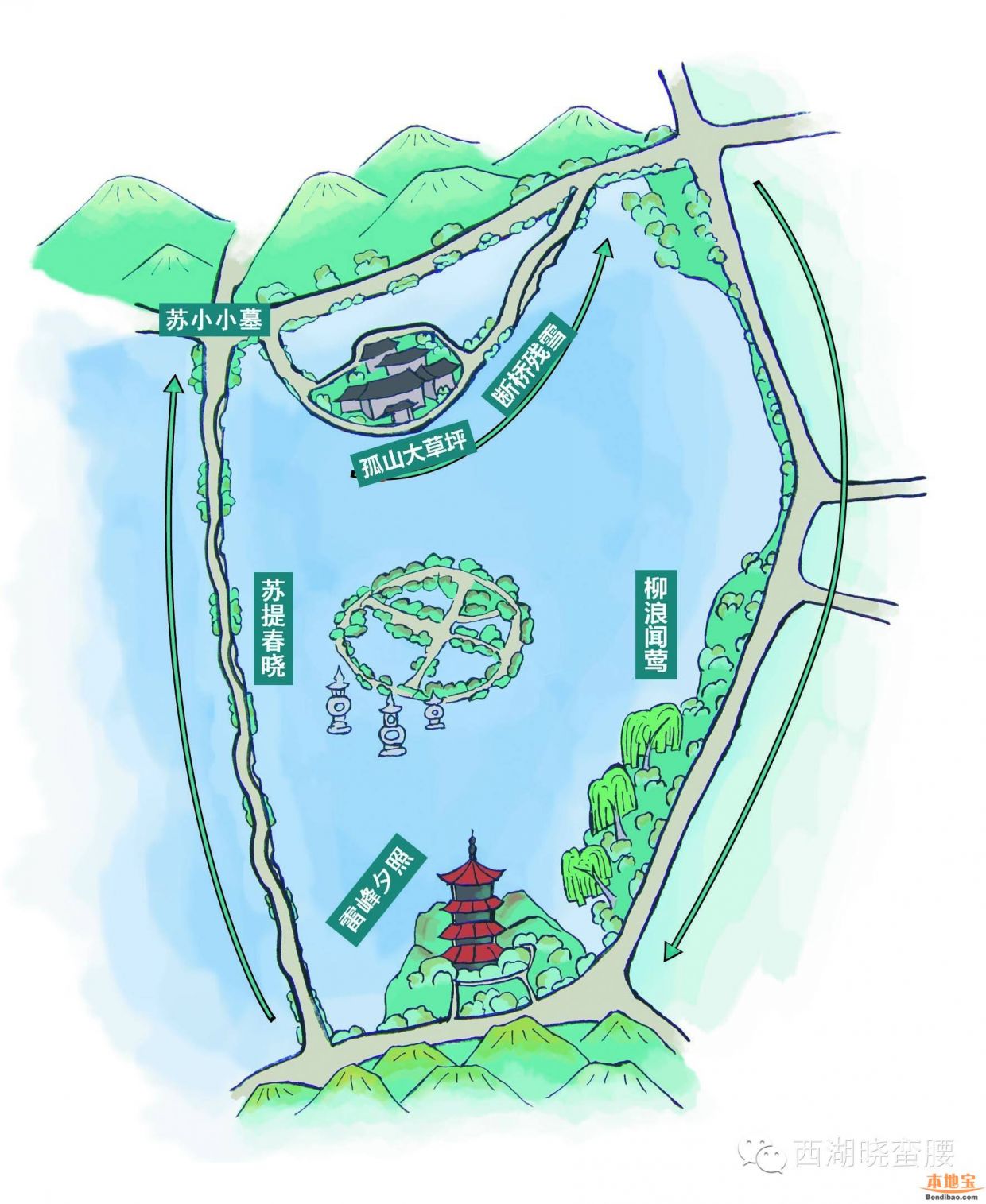 杭州西湖马拉松线路图