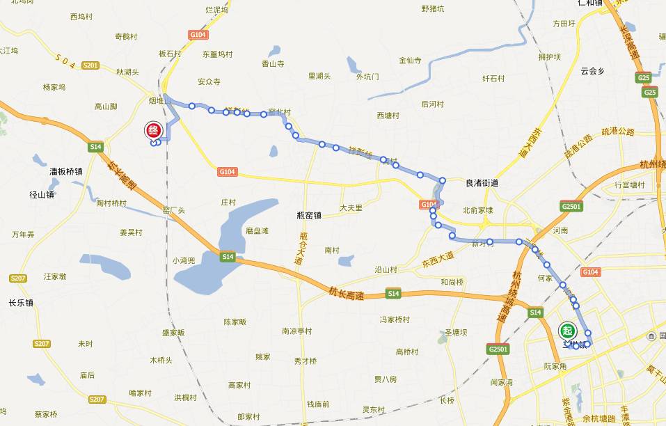 杭州公交b支8路线路图- 杭州本地宝