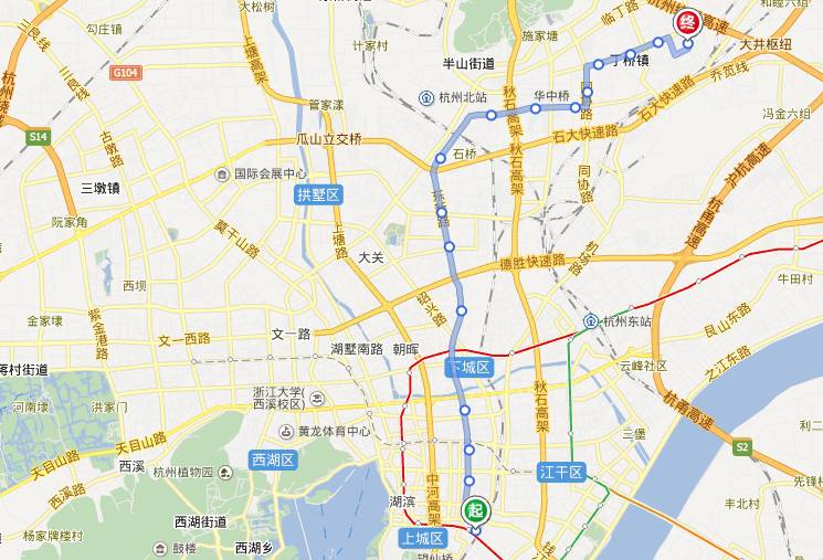 杭州快速公交b3线路图