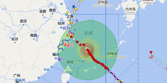 台风灿鸿实时位置更新中