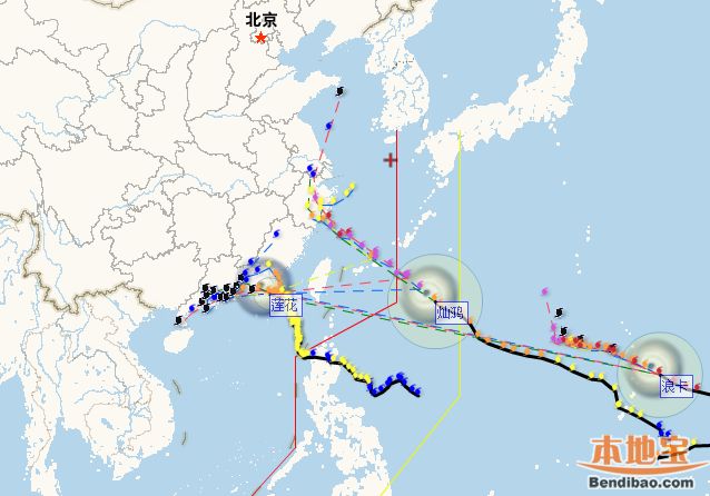 7月9日台风灿鸿路径最新消息 位置在温州东南